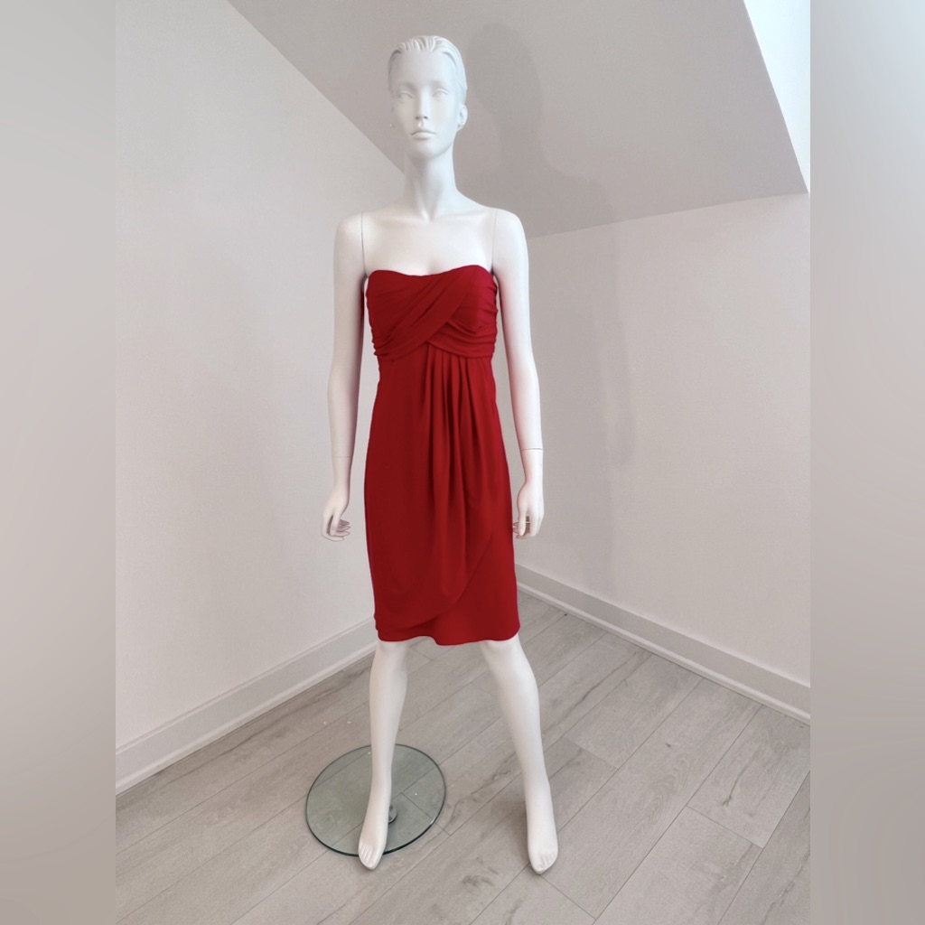 Sample Nwt Bridesmaid #2825-Size 10-Flame Red- Matte Jersey- Cocktail